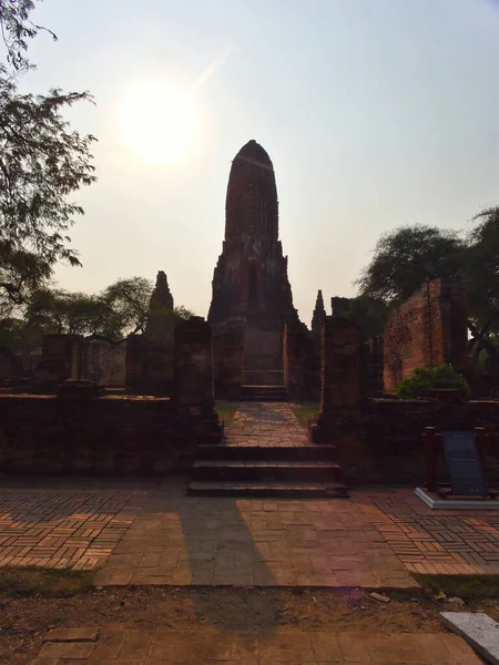 Der Wat Mahathat Tempel Der Großen Reliquie Ist Ein Buddhistischer — Stockfoto