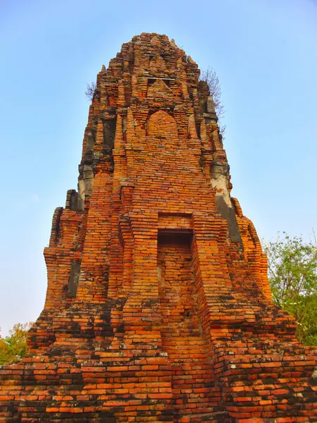 Templo Wat Mahathat Grande Relíquia Templo Budista Ayutthaya Centro Tailândia — Fotografia de Stock