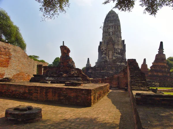 Wat Ratchaburana Templo Phra Nakhon Ayutthaya Historical Park Pagoda Principal — Foto de Stock