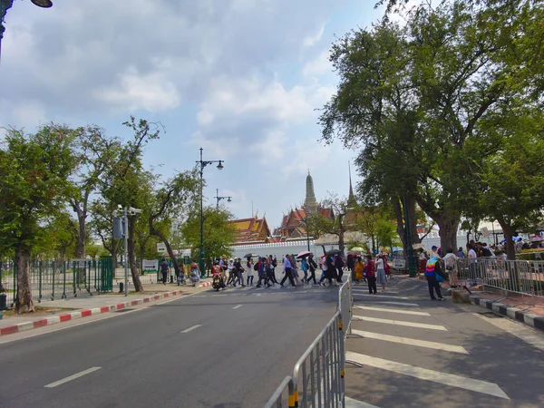 Wat Phra Kaew Tempio Dello Smeraldo Buddhabangkok Thailand Febbraio 2019Punto — Foto Stock