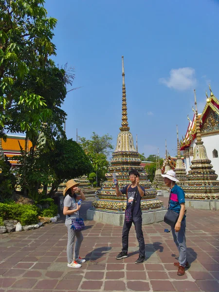 Wat Phra Chetuphon Vimolmangkalaram Храм Wat Pho Храм Бангкок Таиланд — стоковое фото