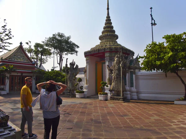 Wat Phra Chetuphon Vimolmangkalaram Tempel Oder Wat Pho Tempel Bangkok — Stockfoto