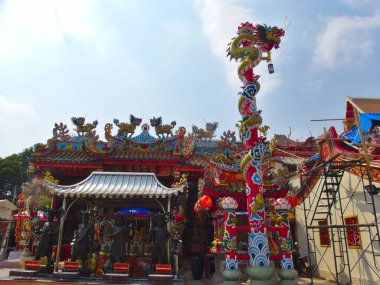 Wat Phanan Choeng Tapınağı AYUTTHAYA THAILAND-01 Mart 2019Bu çok saygı duyulan Buda heykeline Tayland halkı ve Sam Pao Kong (Çinli Sam Pao Kong) tarafından Luang Pho Tho (Tayland Luang Pho To) denir.