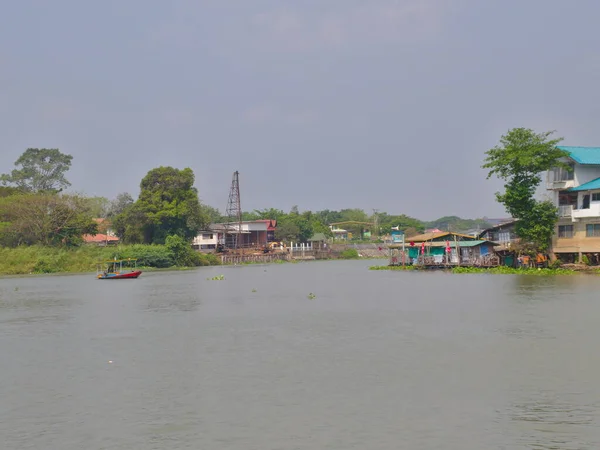 Wat Phanan Choeng Temple Ayutthaya Thailand March 2019People Going Waterfront — Stock Photo, Image