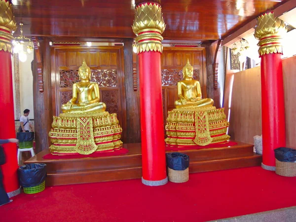 Bangkok Thailand March 2019Starověké Obrázky Buddhy Staletí Phra Sukhothai Traimit — Stock fotografie