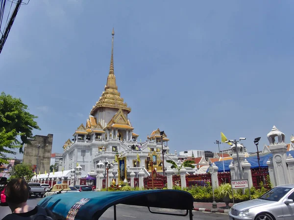 Bangkok Tajlandia Kwiecień 2019 Świątynia Traimit Witthayaram Worawihan Znajduje Się — Zdjęcie stockowe