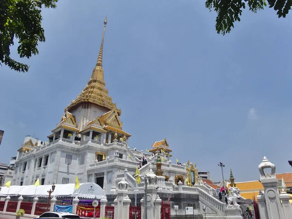 Bangkok Thailand April 2019 Traimit Temple Witthayaram Worawihan Located Chinatown — Stock Photo, Image