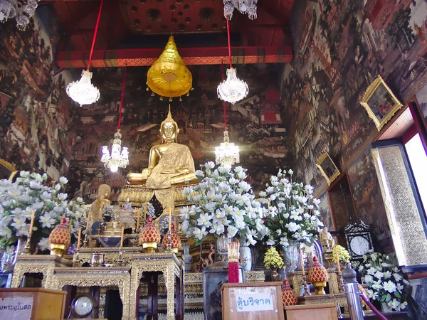 Bangkok Tailandia Abril 2019 Estatua Buda Dharmitrathat Dilok Encuentra Templo —  Fotos de Stock