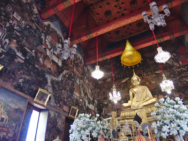 Bangkok Thailand April 2019 Buddha Statyn Dharmitrathat Dilok Templet Wat — Stockfoto