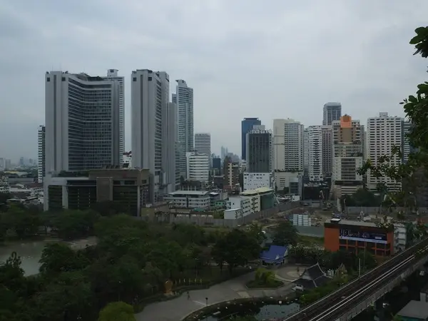 Bangkok Thailand Květen 2019Krajina Centrální Oblasti Bangkok Asoke Phrom Phong — Stock fotografie