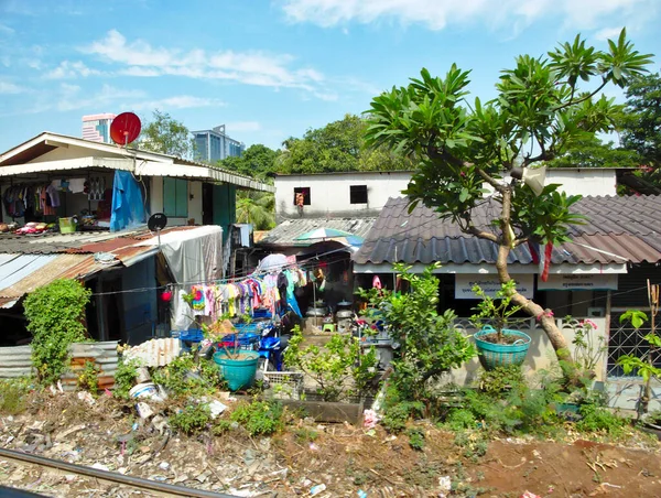 Bangkok Thailand Abril 2019As Comunidades Casas Daqueles Que Vivem Longo — Fotografia de Stock