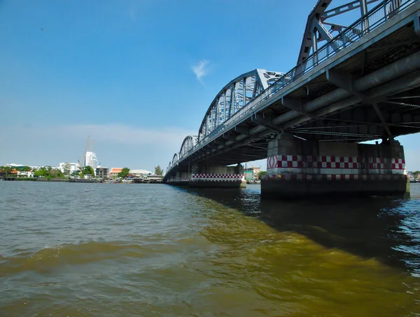 Bangkok Thailand April 2019Rama Vii Bridge Bridge Chao Phraya River — Stock Photo, Image