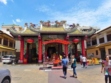 Kuan Yim Tapınağı (Thian Fa Vakfı) Bangkok Tayland. BANGKOK THAILAND-15 Temmuz 2019Guan Yin Tapınağı Yaowarat Yolu Bu vakıf yaklaşık 900 yıllık Guan Yin Tang Hanedanlığı sanat formuna sahiptir.