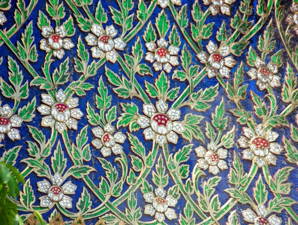 Antyczne Wzory Kwiatów Starych Płytek Wykonane Dekoracyjnych Wzorów Starożytnych Budynkach — Zdjęcie stockowe