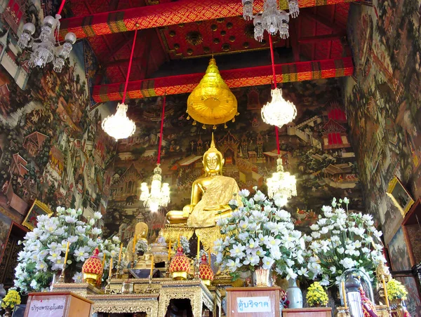 Bangkok Thailand April 2019Buddha Statue Dharmitrathat Dilok Temple Wat Arun — Stock Photo, Image