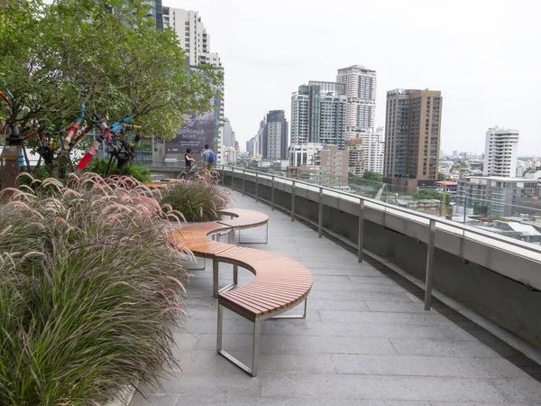 2018 Emquartier Shopping Center Bangkokthailand Aug2018 View Sky Garden Water — 스톡 사진