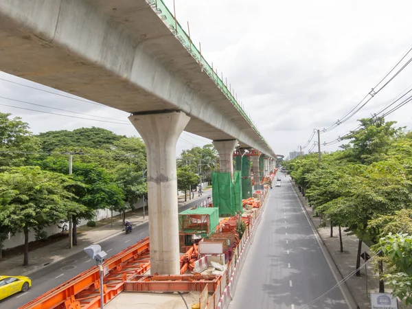 Saphan Mai Bangkokthailand Αυγουστου 2018 Γραμμή Saphan Mai Metro Construction — Φωτογραφία Αρχείου