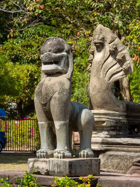 Phimai Tarih Parkı Phimai Khmer Geleneksel Sanatına Göre Inşa Edilmiştir — Stok fotoğraf