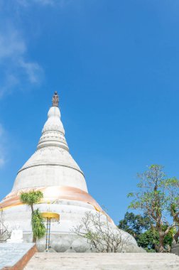 NAKHON RATCHASIMA THAILAND-21 HAVEMBER 2019Wat Pa Phu Pha Sung Phra Chedi Phra Phra Phupha Sung (Phra That Chom Pha) Makluea Mai Alt Bölgesi Sung Noen Bölgesi Nakhon Ratchasima Bölgesi.