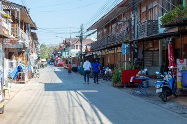 LOEI CHIANG KHAN THAILAND-05 Aralık 2019Chiang Khan kültürel bir turizm merkezi olarak bilinir. Ve Mekong Nehri 'nin güzel manzarası.