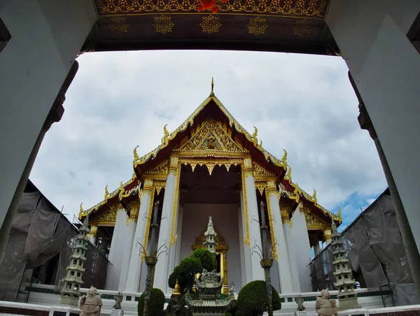 Wat Suthat Thepwararam Jest Świątynią Buddyjską Bangkoku Tajlandia Budowa Rozpoczęła — Zdjęcie stockowe