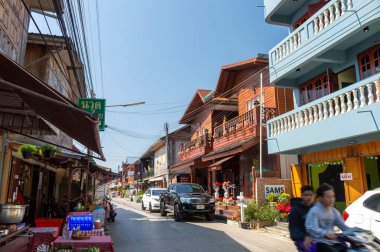 LOEI CHIANG KHAN THAILAND-05 Aralık 2019Chiang Khan kültürel bir turizm merkezi olarak bilinir. Ve Mekong Nehri 'nin güzel manzarası.