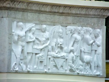 Bangkok Tayland Demokrasi Anıtı. BANGKOK THAILAND-17 Temmuz 2019 Demokrasi Anıtı Bangkok 'ta halka açık bir anıttır. BANGKOK THAILAND-17 HAZİRAN 2019.