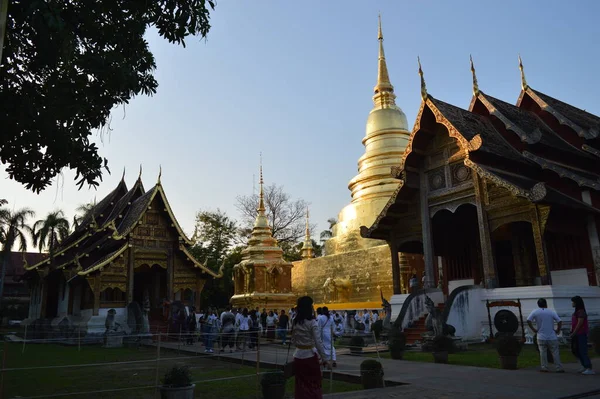 Wat Phra Singh Temple Chiang Mai Tailandia Enero 2020 Construcción —  Fotos de Stock