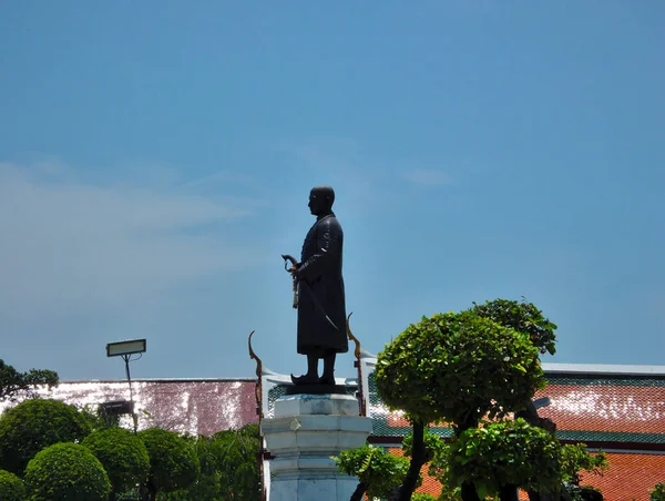 Bangkok Thailand Απριλιου 2019 Μνημείο Του Βασιλιά Ράμα Που Χτίστηκε — Φωτογραφία Αρχείου