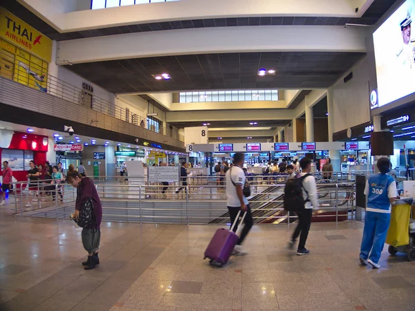 Tajlandia Sierpnia 2019Port Lotniczy Don Mueang Międzynarodowy Terminal Pasażerski Bangkok — Zdjęcie stockowe