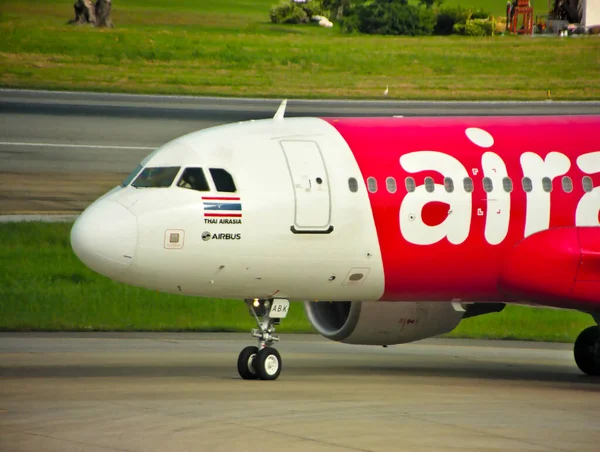 Don Mueang Airpor Bangkok Tailandia Agosto 2019Avión Airasiaair Asia Airlines — Foto de Stock