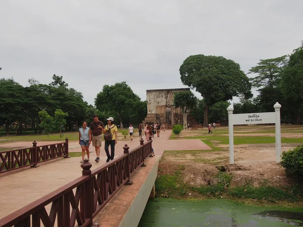 Sukhothai Tailandia Agosto 2019Wat Templo Sri Chum Sitio Arqueológico Parque — Foto de Stock