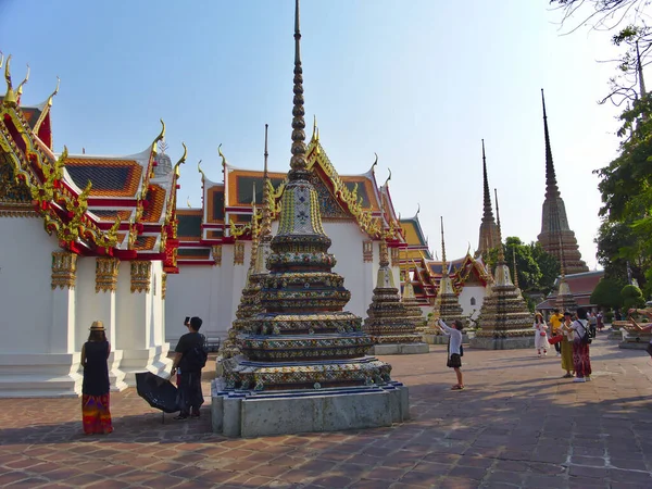 Wat Phra Chetuphon Vimolmangkalaram Tempel Oder Wat Pho Tempel Bangkok — Stockfoto
