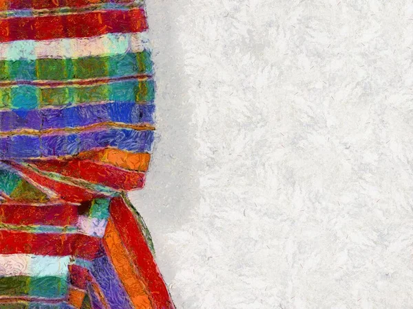 Kolorowe Przepaski Ilustracje Tworzą Impresjonistyczny Styl Malarstwa — Zdjęcie stockowe