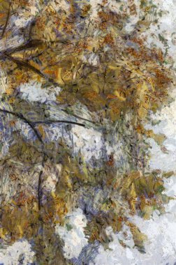 Altın Buda heykeli Illustrations, empresyonist bir resim stili yarattı.