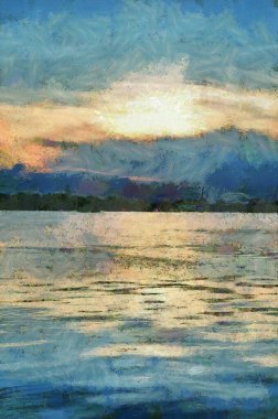 Riverside Illustrations 'ın manzarası empresyonist bir resim tarzı yaratıyor..