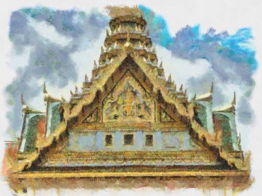 Büyük Saray Bangkok Resimleri, empresyonist bir resim tarzı yaratıyor..