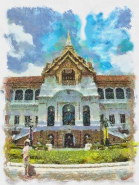 Büyük Saray Bangkok Resimleri, empresyonist bir resim tarzı yaratıyor..