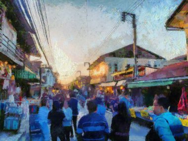 Chiang Khan 'ın manzarası kültürel bir turizm merkezi olarak bilinir. Çizimler, izlenimci bir resim tarzı yaratır..