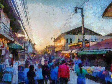 Chiang Khan 'ın manzarası kültürel bir turizm merkezi olarak bilinir. Çizimler, izlenimci bir resim tarzı yaratır..