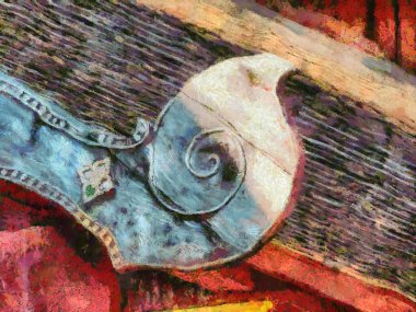 Kuzey Tayland tarzında antik tapınaklar, sanat ve mimari çizimler empresyonist bir resim tarzı yaratır..