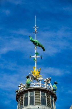 Valencia, İspanya. Mercado Central - ünlü eski pazar salonu