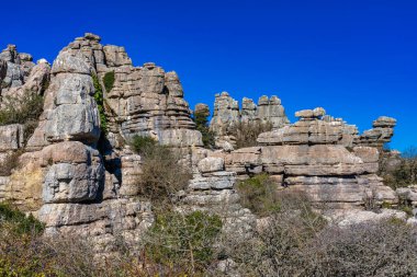 El Torcal de Antequera, Endülüs, İspanya, Antequera yakınlarında, Malaga.