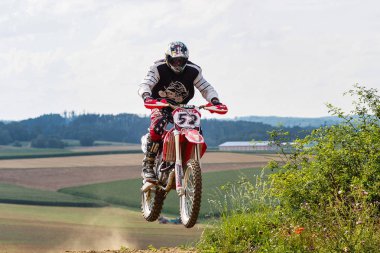 Windsberg, Almanya-29 Haziran 2019: Windsberg 'de Motocross eğitimi