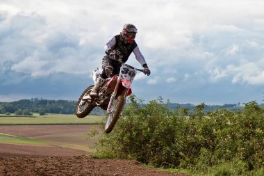 Windsberg, Almanya-29 Haziran 2019: Windsberg 'de Motocross eğitimi