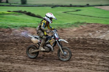 Windsberg, Almanya-29 Haziran 2019: Windsberg 'de Motocross eğitimi
