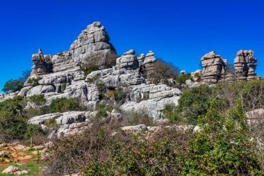 El Torcal de Antequera, Endülüs, İspanya, Antequera yakınlarında, Malaga.