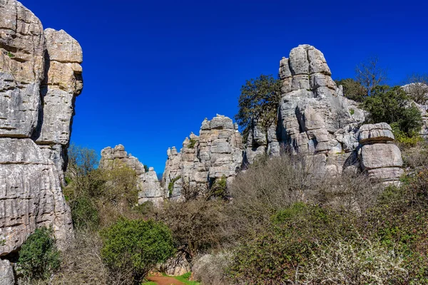 El Torcal de Antequera, Andalusie, Španělsko, poblíž Antequera, provincie Malaga. — Stock fotografie