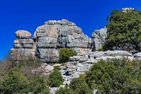 El torcal de antequera, Andalusien, Spanien, in der Nähe von antequera, Provinz Malaga. — Stockfoto