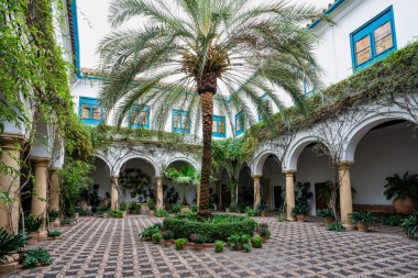 Cordoba, Endülüs, İspanya 'daki Viana Sarayı' nın avlusu..